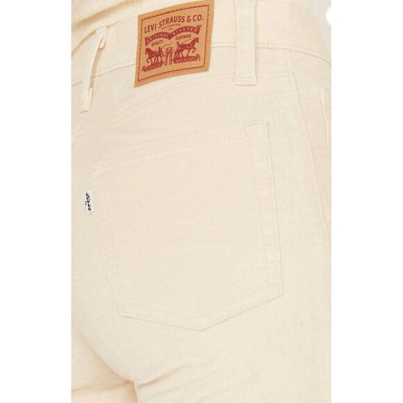 LEVI'S Solid Ivory White HIGH RISE 725 CORDUROY BOOTCUT STRETCH JEANS 27 - Picture 4 of 7